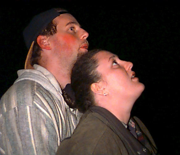 This is a picture of my friends Tim & Misty as I caught them stargazing one evening