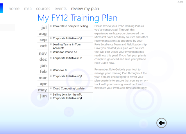 Screenshot of Sales Readiness Planner