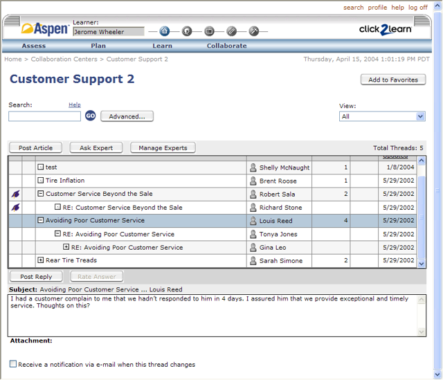 Screenshot of Aspen 2.0