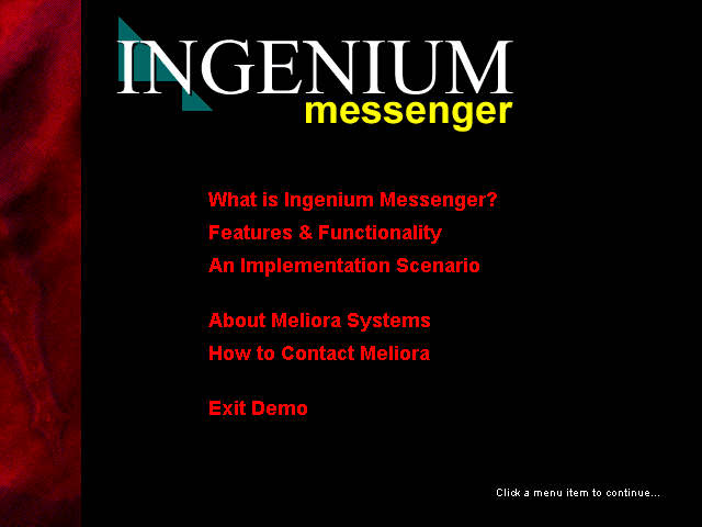 Screenshot of Ingenium Messenger 3.0 Demonstration