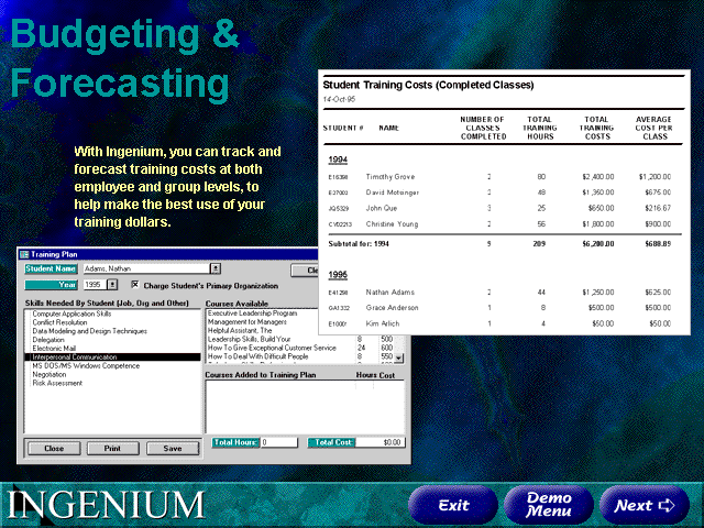 Screenshot of Ingenium 2.5/3.0 Demonstration
