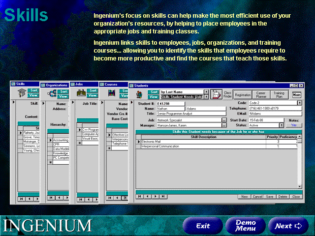 Screenshot of Ingenium 3.0 CD-ROM