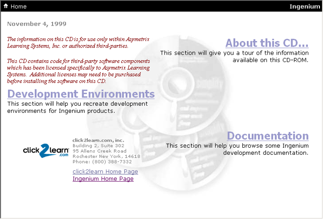 Screenshot of Ingenium 4.0 Developer CD