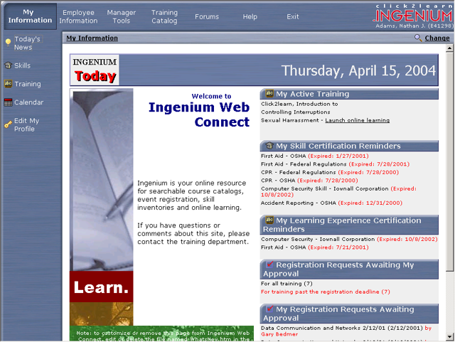 Screenshot of Ingenium 6.0/6.1