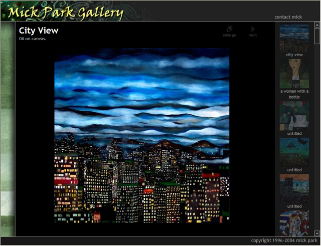 Screenshot of Mickpark.net 2004