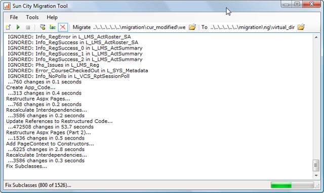 Screenshot of ASP/JScript to ASP.NET/JScript.NET Translator