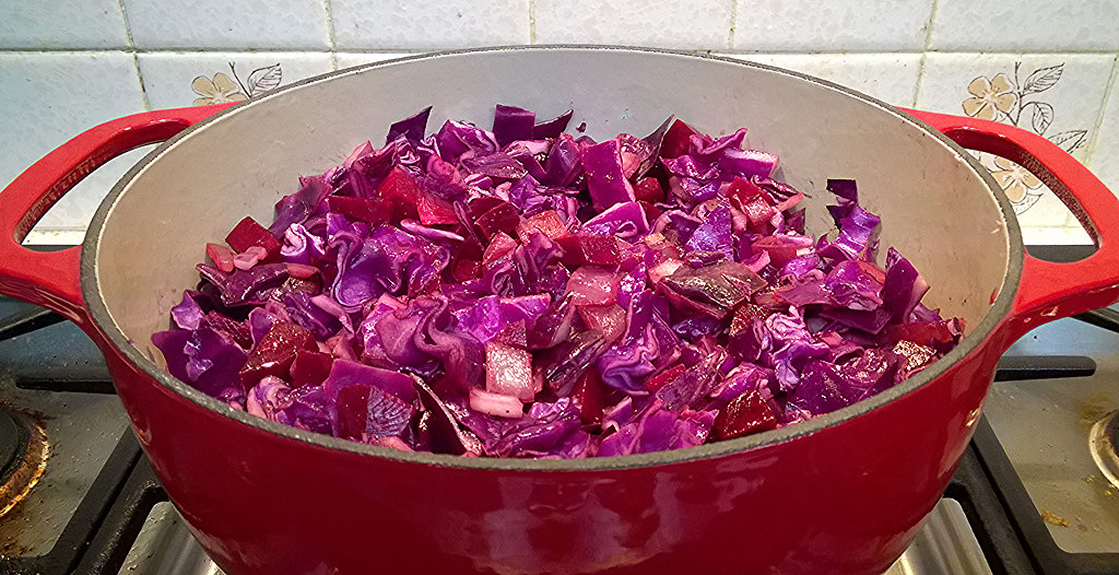 Braised Red Cabbage with Beets