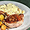 Pork Chops with Apples and Garlic Smashed Potatoes